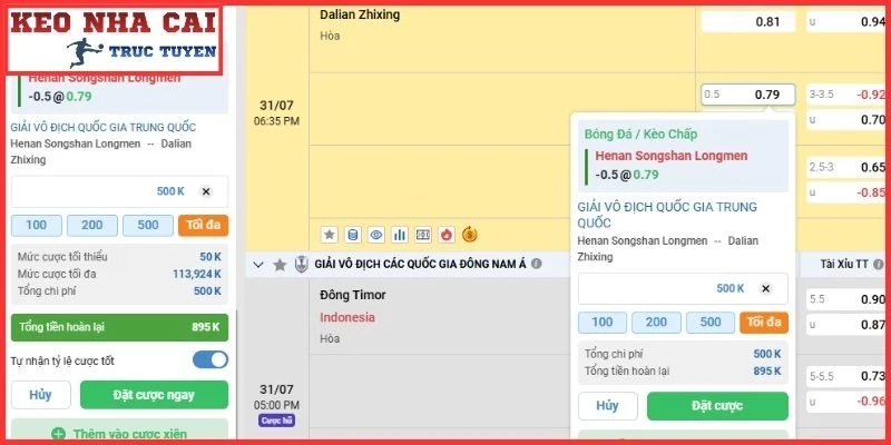 Cách tính tiền khi đánh kèo